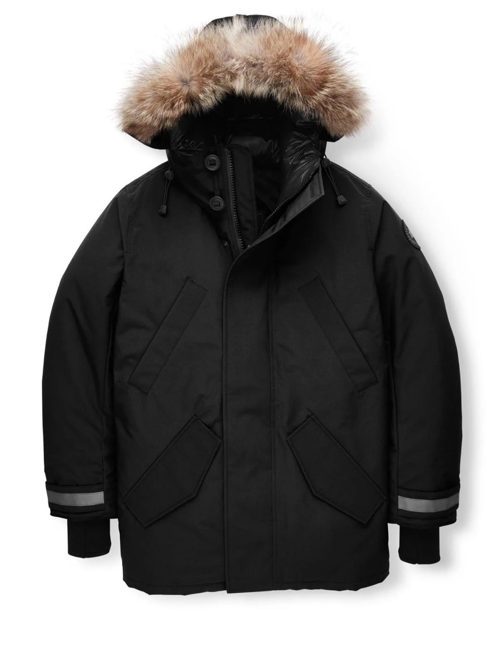 Canada Goose Black Label SZ M Medium Men’s Edgewater Parka Coyote Fur Trim Hood